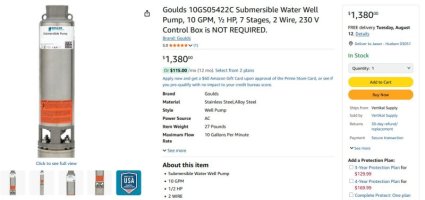 Goulds 10GS05422C Submersible Water Well Pump, 10 GPM, ½ HP, 7 Stages, 2 Wire, 2.jpg