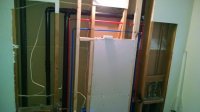 New vent upstairs - water lines - toilet carrier.jpg
